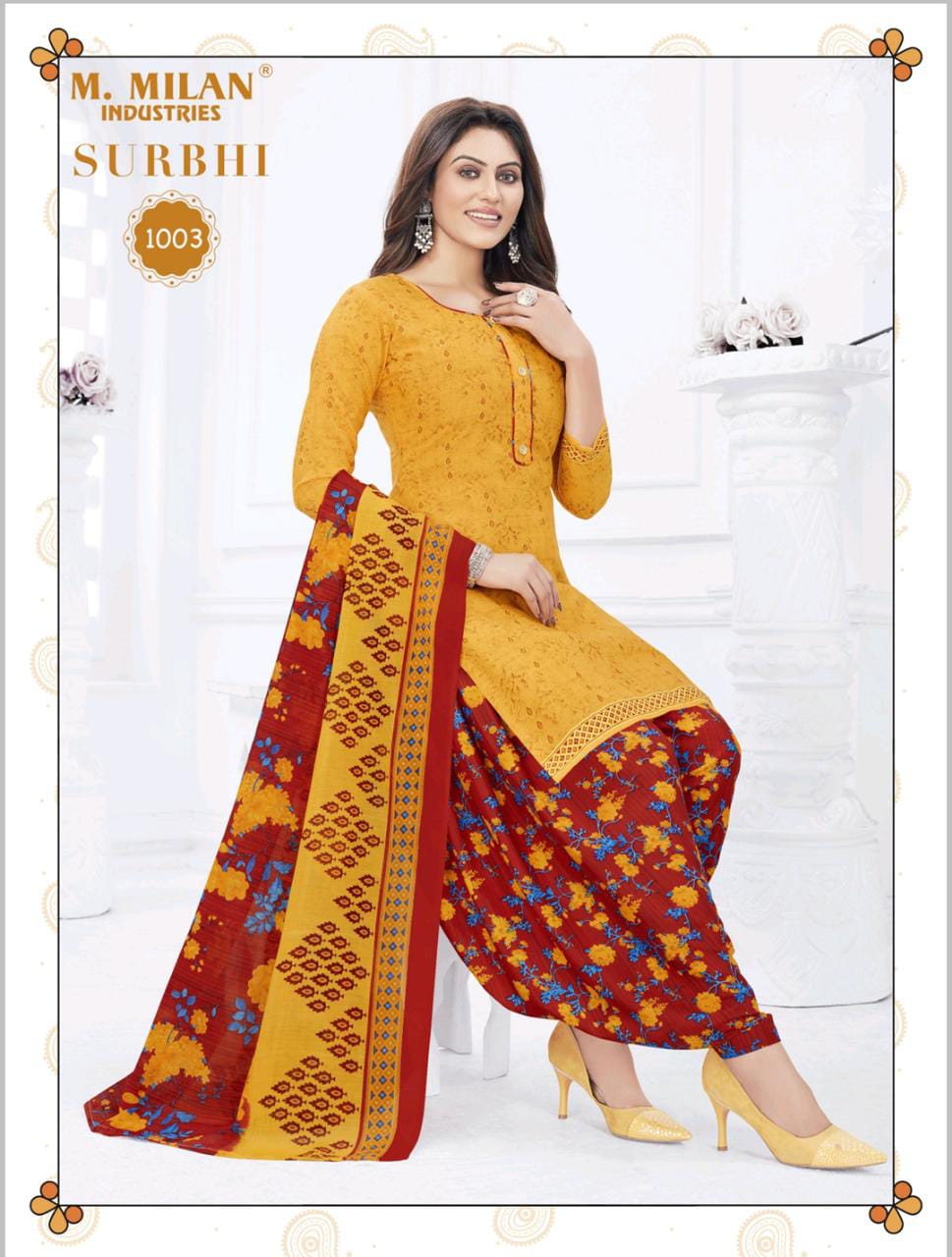 M Milan Surbhi 1 Bandhani Ethnic Wear Cotton Ready Made Regular Wear Dress Collection